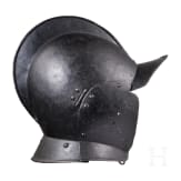 A German blackened burgonet, circa 1600