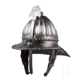 A Flemish officer's lobster-tail helmet, circa 1630