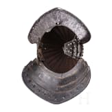 A Flemish officer's lobster-tail helmet, circa 1630