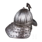 A Flemish officer's lobster-tail helmet, circa 1630