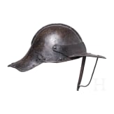 A British lobster tail helmet with bar visor, mid-17th century