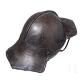 A British lobster tail helmet with bar visor, mid-17th century