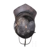 A British lobster tail helmet with bar visor, mid-17th century