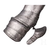 A pair of South German armoured gauntlets, circa 1570/80