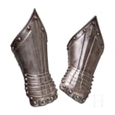 A pair of German armoured gauntlets, ca. 1580