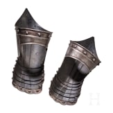 A pair of German armoured gauntlets, ca. 1580