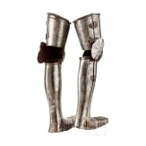 A pair of German leg armour, historicism in 1530s style