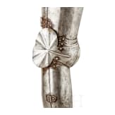 A pair of German leg armour, historicism in 1530s style