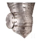 A left cuisse of a North German or Dutch cuirassier's armour, circa 1630/40