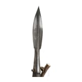 A Saxon boar spear with etched blade, circa 1600