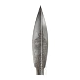 A Saxon boar spear with etched blade, circa 1600