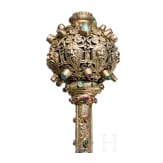 A fine Transylvanian silver-mounted mace, mid 19th century