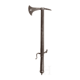 A German matchlock shooting horseman's axe, historicism in 16th century style