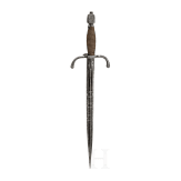 A German left hand dagger with pierced blade, circa 1600