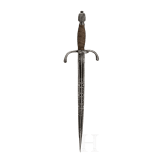 A German left hand dagger with pierced blade, circa 1600