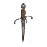 A German left hand dagger with pierced blade, circa 1600