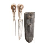 A two-piece Alpine carter's cutlery set, dated 1817