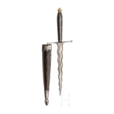 A German dagger with gold-plated hilt, circa 1820