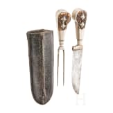 A two-piece Alpine carter's cutlery set, dated 1817