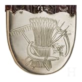 A Styrian carter's cutlery gift set with chamois horn handles, dated 1840