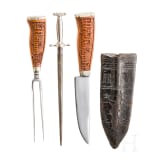 An Alpine carter's cutlery set with carved handles, 2nd half of the 19th century