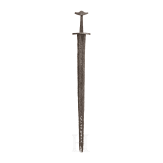 A northern European Viking sword with Damascus blade, 10th century