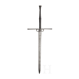 A southern German or Swiss two-handed combat sword with late Gothic blade, circa 1540/50
