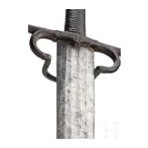 A southern German or Swiss two-handed combat sword with late Gothic blade, circa 1540/50