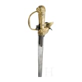 A flintlock hunting hanger with brass hilt, circa 1770
