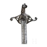 A Swiss sabre with lion head pommel, circa 1620