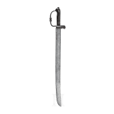 A short English cutlass with silver-damascened hilt, dated 1630