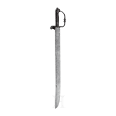A short English cutlass with silver-damascened hilt, dated 1630