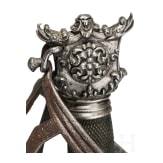 A significant Italian silver-mounted officer's schiavona with Prussian sword blade, 17th/18th century