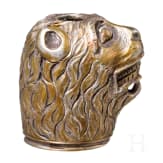 A German lion's head pommel made of gild silver, 2nd half of the 17th century