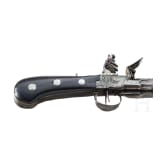 An English double-barrelled flintlock hunting hanger, late 18th century
