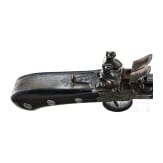 An English double-barrelled flintlock hunting hanger, late 18th century