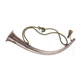 A German silver hunting horn, circa 1800