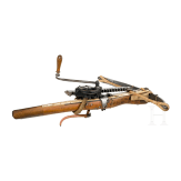 A Swiss bone-inlaid crossbow with cranequin, 17th/19th century