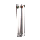 A decorated archer's quiver and seven arrows for a longbow in 15th/16th century style