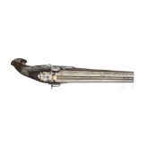 A fine Balkan-Turkish silver-stocked flintlock pistol, circa 1800