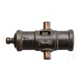 Miniature mortar made of dark brass, Strasbourg, dated 1788