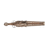 A German Victorian double-barrelled wheelock pistol, in the style of circa 1610