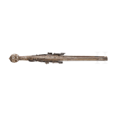 A German Victorian double-barrelled wheelock pistol, in the style of circa 1610