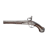 An iron-cut Mexican(?) flintlock pistol, circa 1730