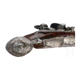 A fine pair of flintlock pistols from the armoury of the Duke of Bavaria, Charles Albert (1726-45), by Johann Gottfried Kolbe of Suhl, circa 1740