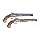 A pair of cased flintlock pistols by Johann Christoph Kuchenreuter, Steinweg near Regensburg, circa 1780