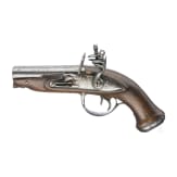A French double flintlock travelling pistol, circa 1800