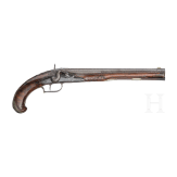 A German silver mounted percussion pistol, circa 1760