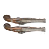 A pair of French percussion pistols, J. Maire &agrave; Plombieres, circa 1820