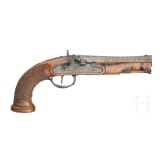 A pair of French percussion pistols, J. Maire &agrave; Plombieres, circa 1820
